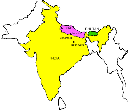 Map of India (image by Peter Thorogood)